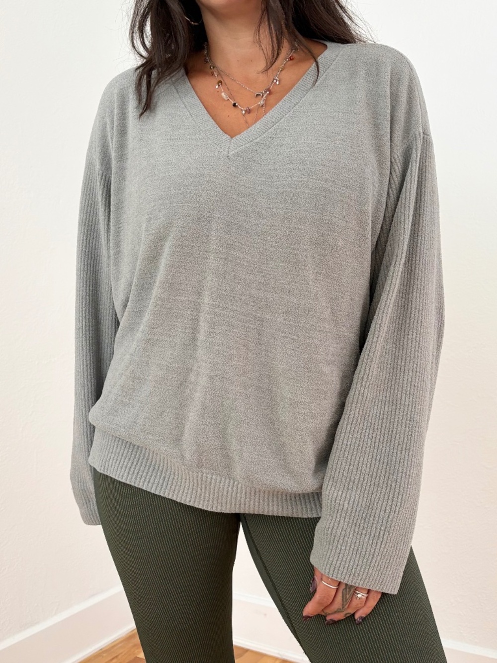 Barefoot dream ultra lite V neck sweater